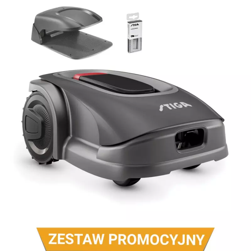Zestaw promocyjny Autonomiczny robot koszący A 4 + Osłona stacji + końcówki tnące
